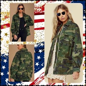 Free People “Seize D’day” Camo Jacket
